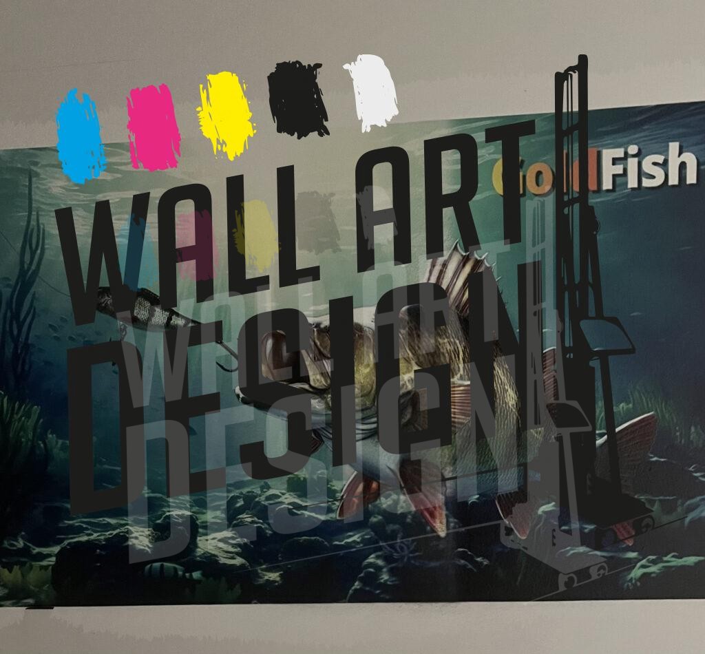 druk ścienny ryba