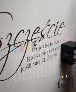 Druk ścienny cytat