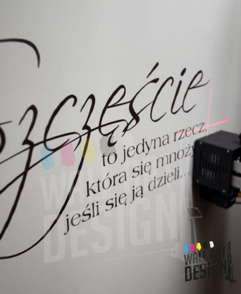 Druk ścienny cytat