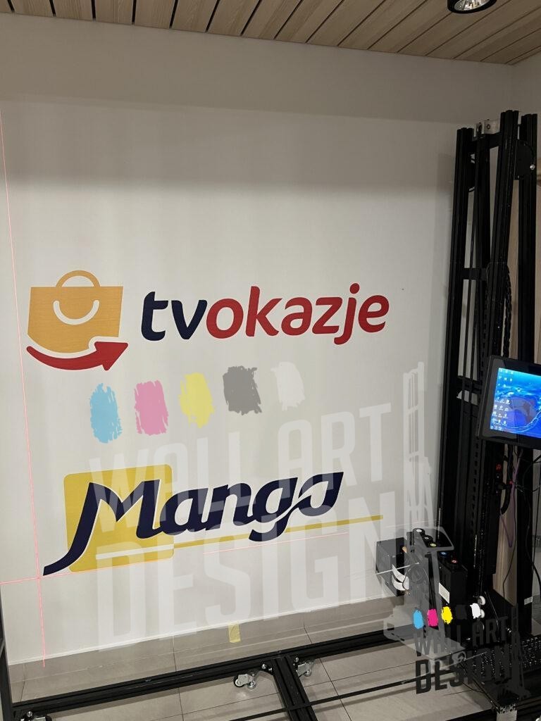 Druk ścienny  logo firmy