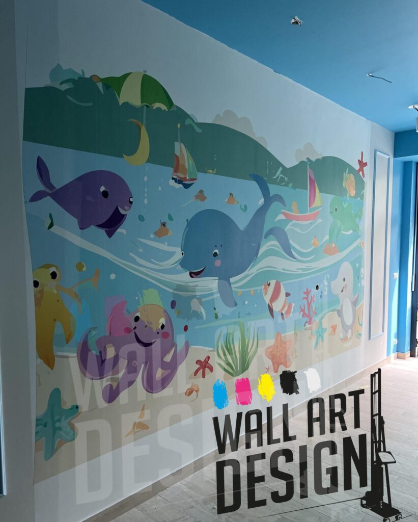 druk ścienny salon fryzjerski dla dzieci