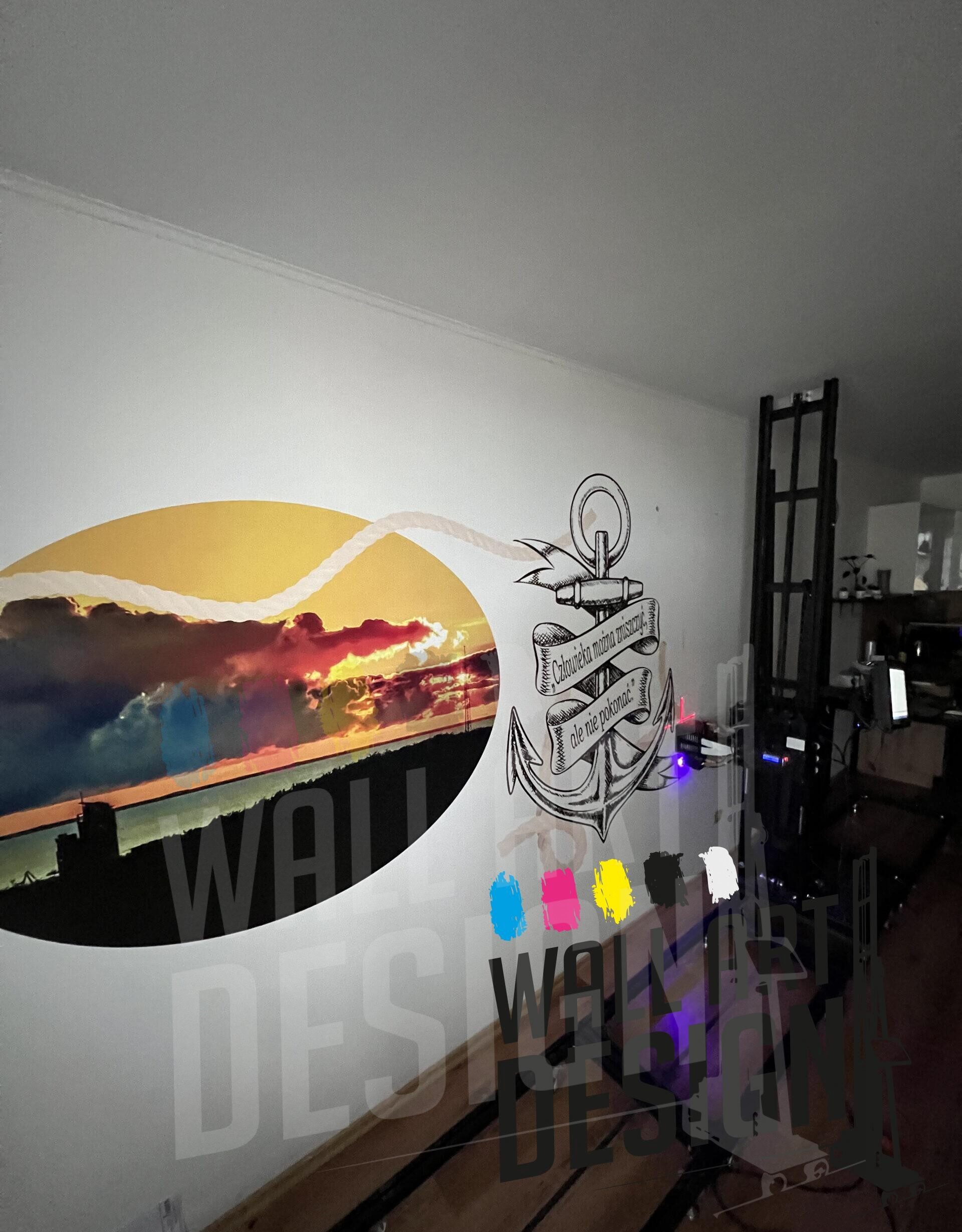 druk ścienny kotwica