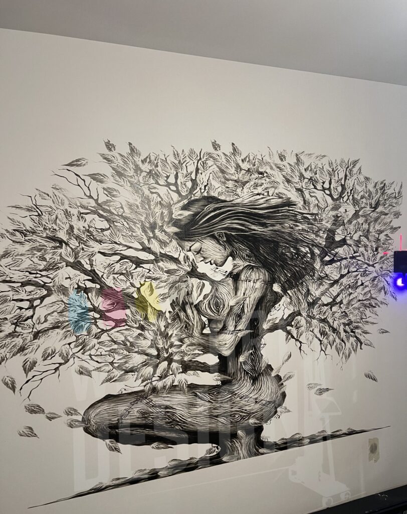 druk ścieny praca artystyczna