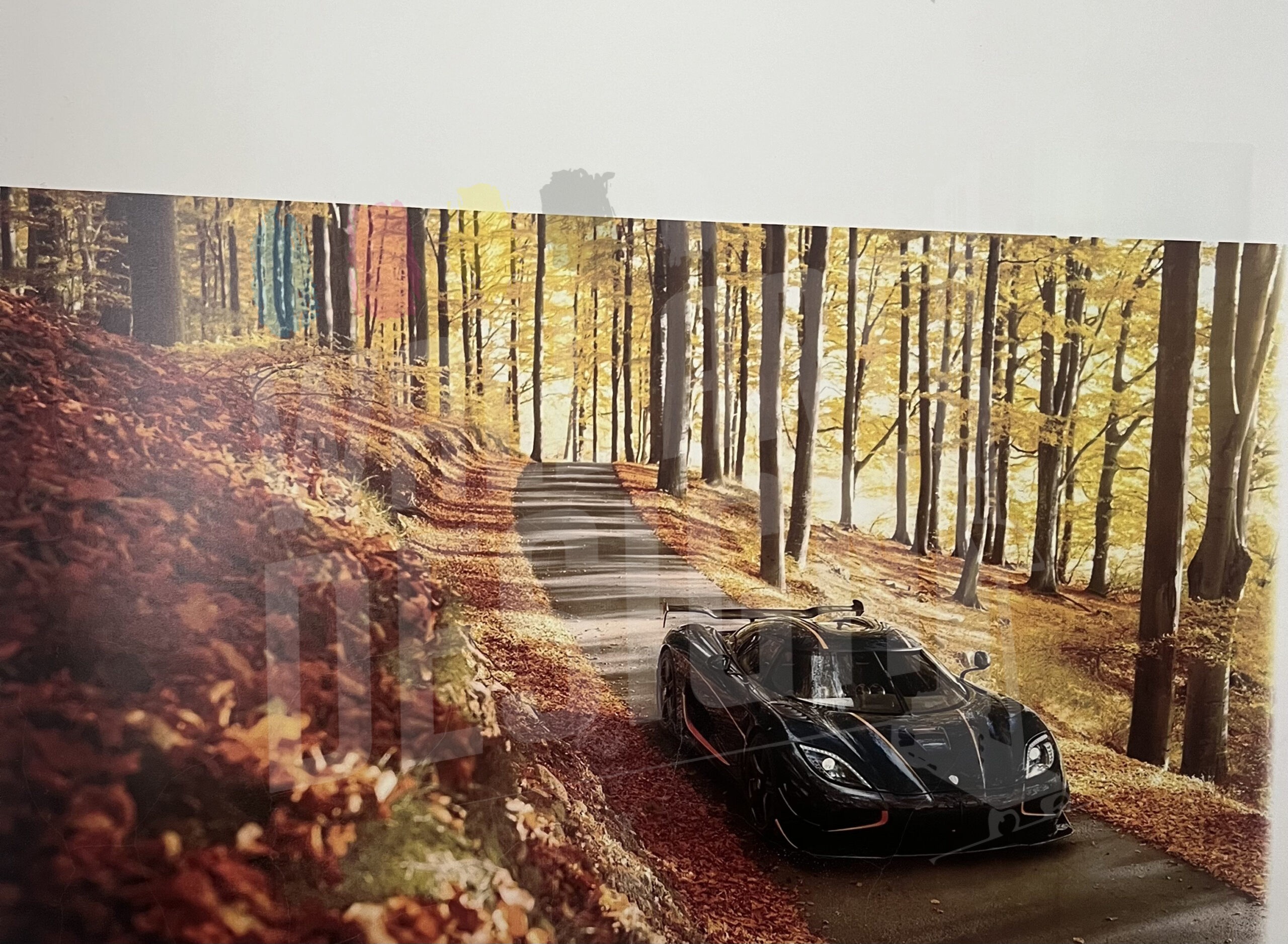 druk ścienny samochód