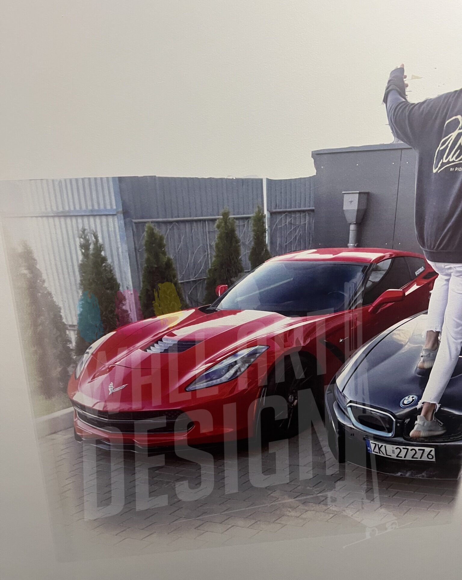 druk ścienny samochody