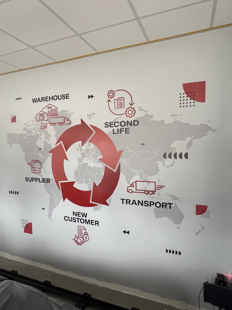 druk ścieny mapa