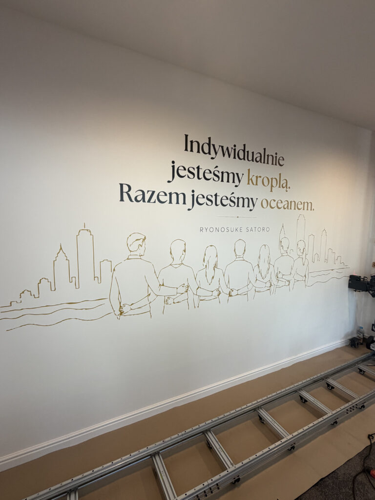 Wartości firmy na ścianie – „Razem jesteśmy oceanem”