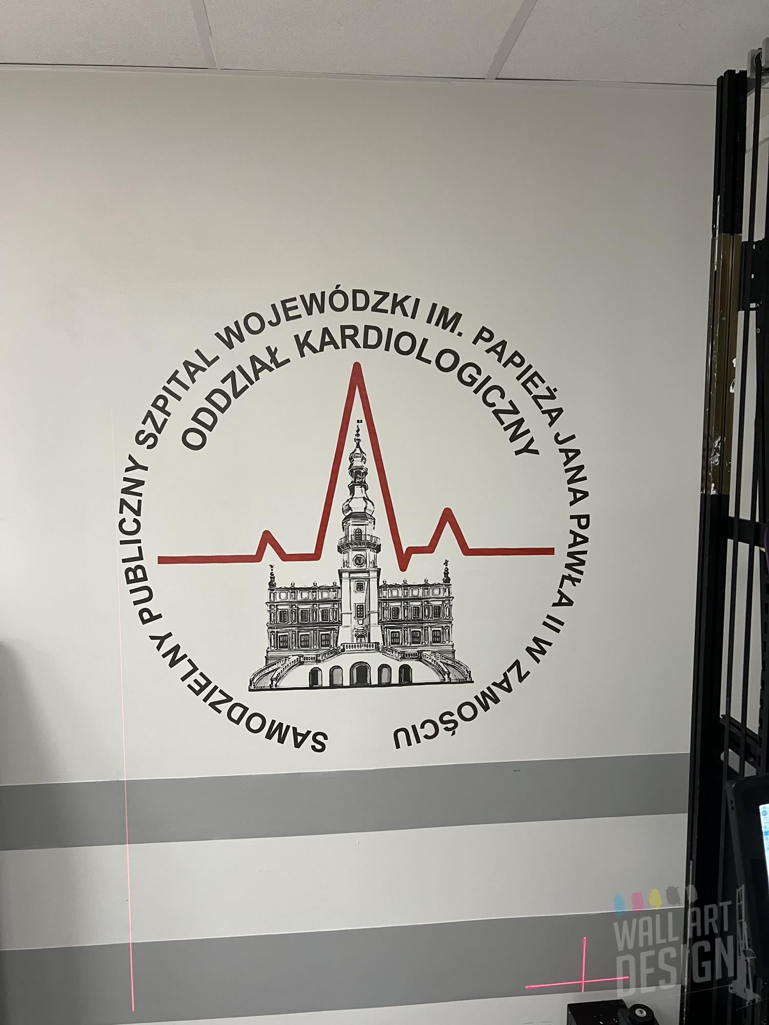 Szpital Wojewódzki – realizacja druku ściennego UV, Zamość